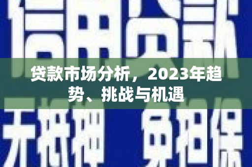 鄯善贷款市场分析，2023年趋势、挑战与机遇