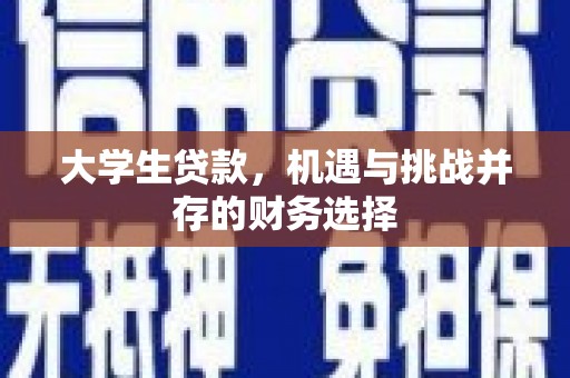 鄯善大学生贷款，机遇与挑战并存的财务选择