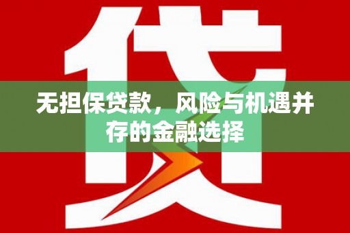 鄯善无担保贷款，风险与机遇并存的金融选择