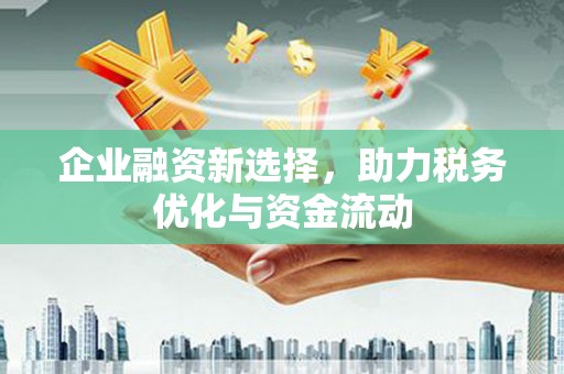 鄯善企业融资新选择，助力税务优化与资金流动