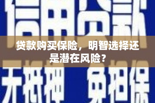 鄯善贷款购买保险，明智选择还是潜在风险？