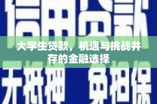 鄯善大学生贷款，机遇与挑战并存的金融选择
