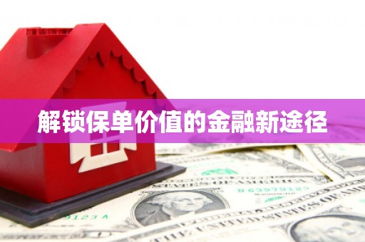 鄯善解锁保单价值的金融新途径