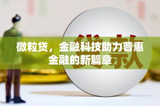 鄯善微粒贷，金融科技助力普惠金融的新篇章