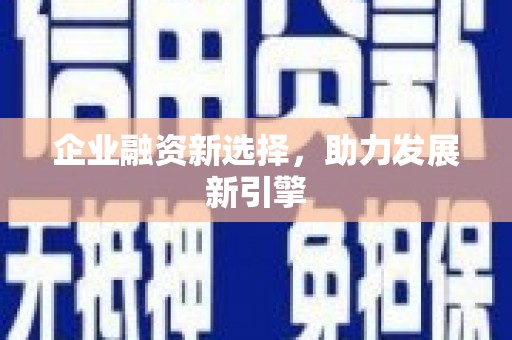 鄯善企业融资新选择，助力发展新引擎