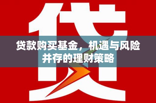 鄯善贷款购买基金，机遇与风险并存的理财策略