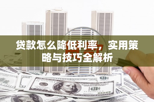鄯善贷款怎么降低利率，实用策略与技巧全解析