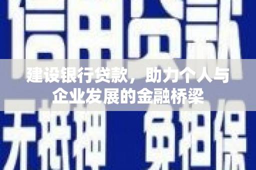 鄯善建设银行贷款，助力个人与企业发展的金融桥梁