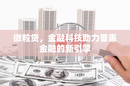 鄯善微粒贷，金融科技助力普惠金融的新引擎