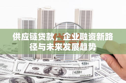 鄯善供应链贷款，企业融资新路径与未来发展趋势