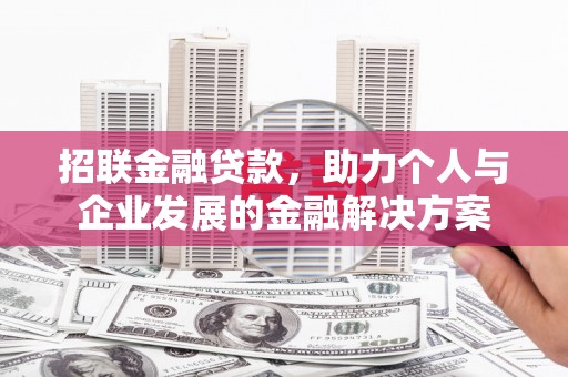 鄯善招联金融贷款，助力个人与企业发展的金融解决方案