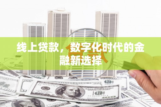 鄯善线上贷款，数字化时代的金融新选择