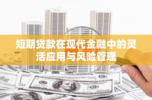 鄯善短期贷款在现代金融中的灵活应用与风险管理