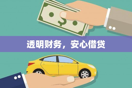鄯善透明财务，安心借贷