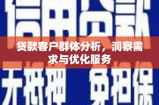鄯善贷款客户群体分析，洞察需求与优化服务